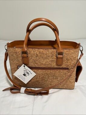 Cork Satchel with Tan Trim - Chris's Stuff